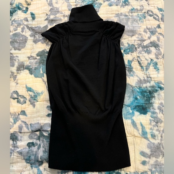 Italian brand - TEODORI - extra fine merino wool blend sleeveless turtleneck - Picture 5 of 10